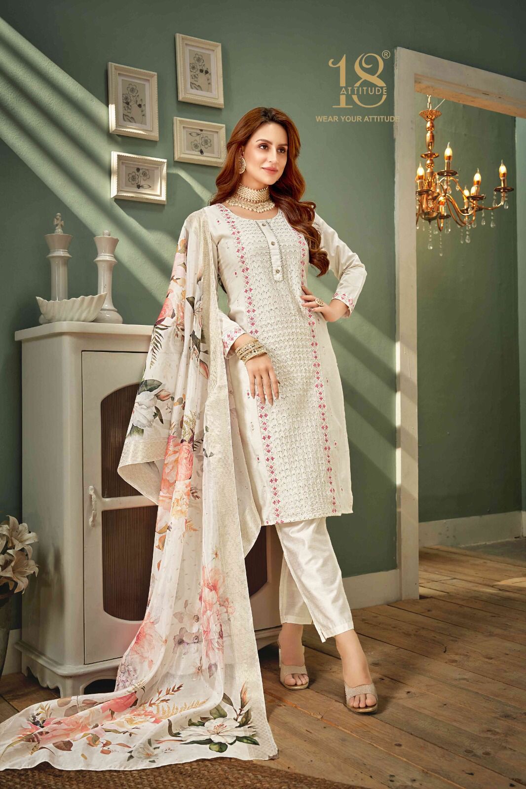 Elite Vol 4 By18 Attitude Viscose Designer Kurti With Bottom Dupatta Wholesale Price n Surat
